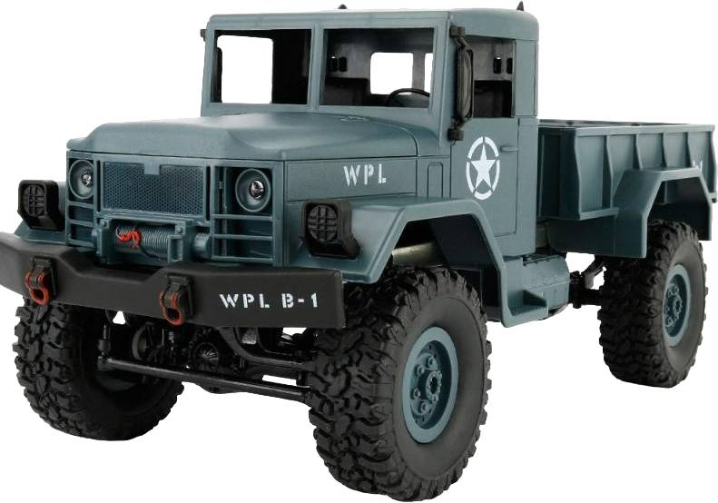 Радиоуправляемая модель WPL военный грузовик 4WD (1к16) KIT серый (B-14KM-GR)