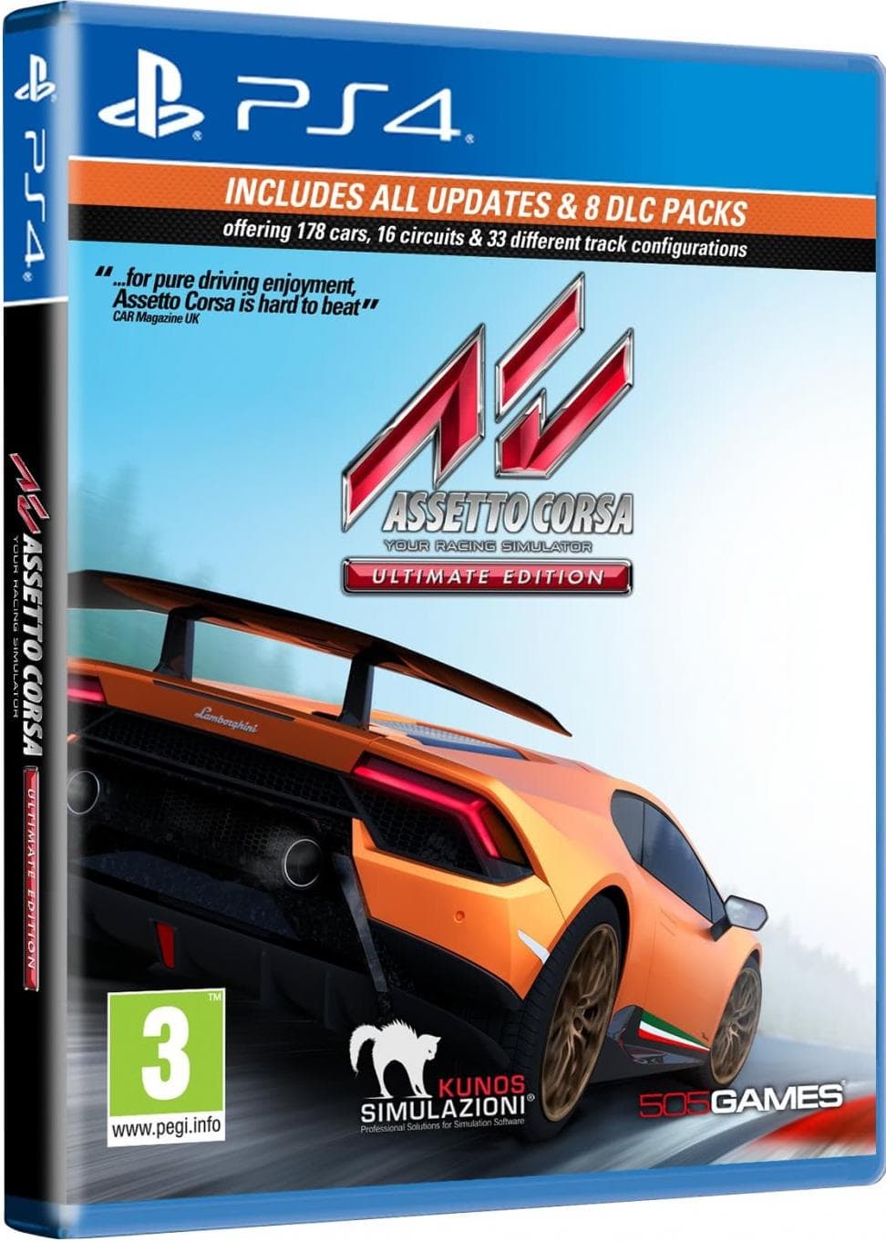 Игра Assetto Corsa Ultimate Edition (PS4, русские субтитры)