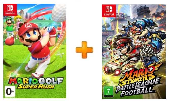 ИгроПак для Nintendo Switch: Mario Golf: Super Rush + Mario Strikers: Battle League