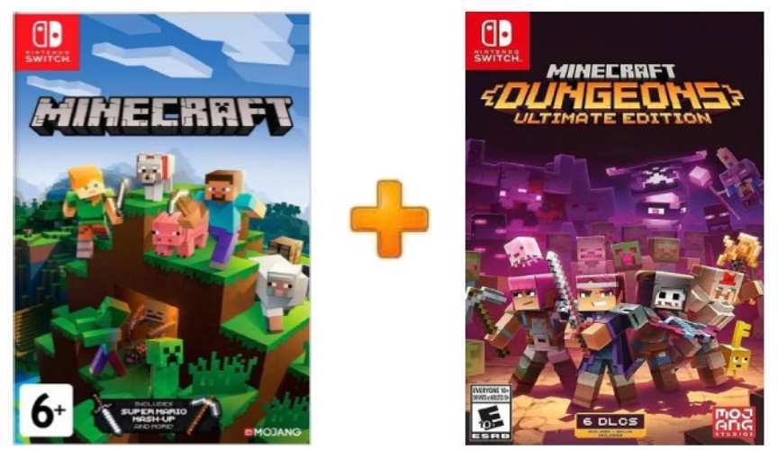 ИгроПак для Nintendo Switch: Minecraft: Nintendo Switch Edition + Minecraft Dungeons Ultimate Edition