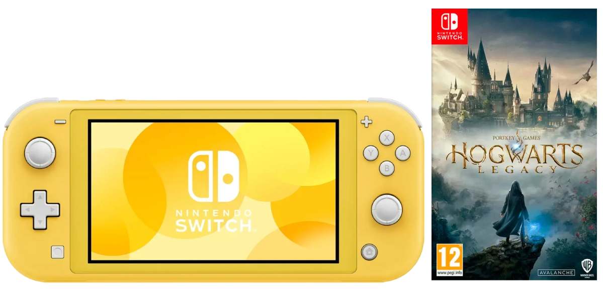 Игровая приставка Nintendo Switch Lite (Жёлтый) + Игра Hogwarts Legacy