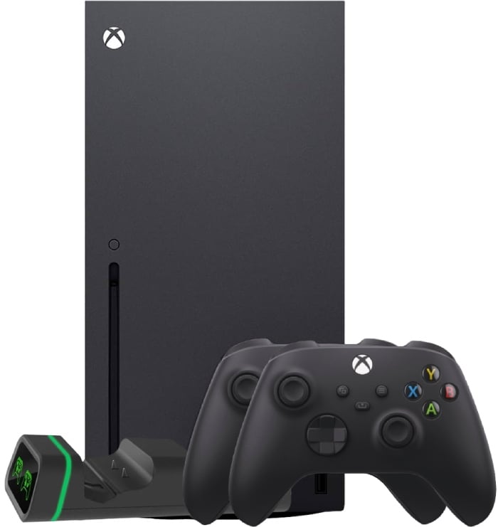 Microsoft XBOX Series X + 2-й геймпад (Carbon Black) + зарядная станция DOBE