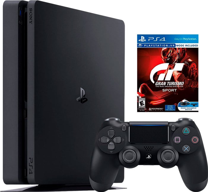 Sony PlayStation 4 Slim (500GB) (CUH-2200A)(AZ) + игра Gran Turismo Sport