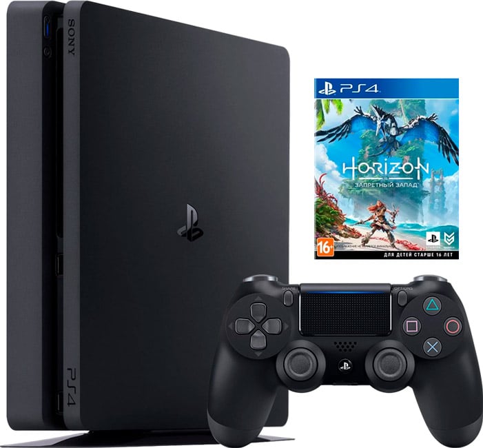 Sony PlayStation 4 Slim (500GB) (CUH-2200A)(AZ) + игра Horizon: Forbidden West