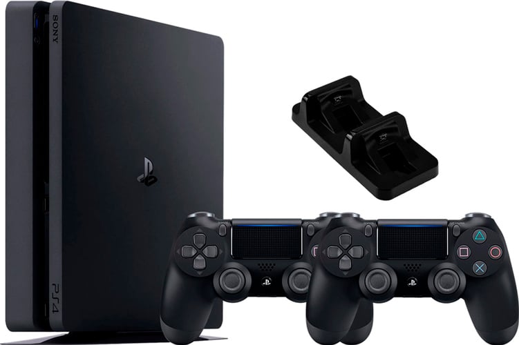 Sony PlayStation 4 Slim (500GB) (CUH-2200A)(AZ) + 2-й геймпад + зарядная станция