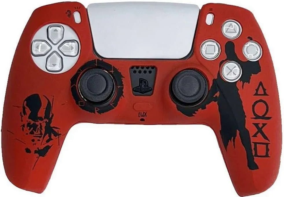 Силиконовый чехол для геймпада Sony DualSense (God of War Ragnarok red)