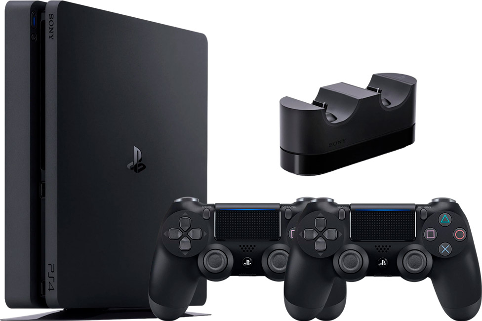 Sony PlayStation 4 Slim (500GB) (CUH-2200A)(AZ) + 2-й геймпад + зарядная станция