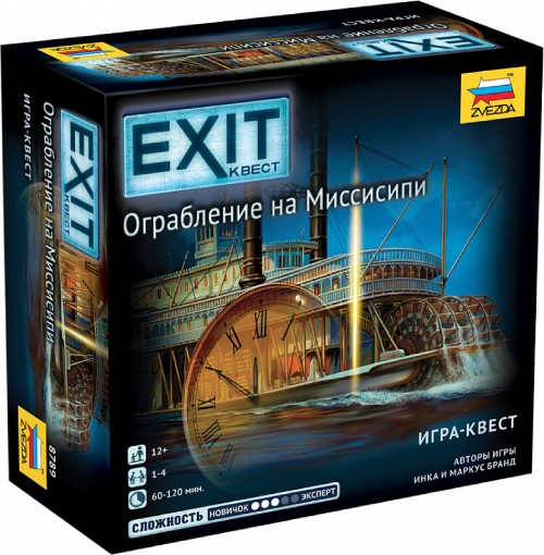 Настольная игра ZVEZDA EXIT- Квест: Ограбление на Миссисипи (ZV-8789)